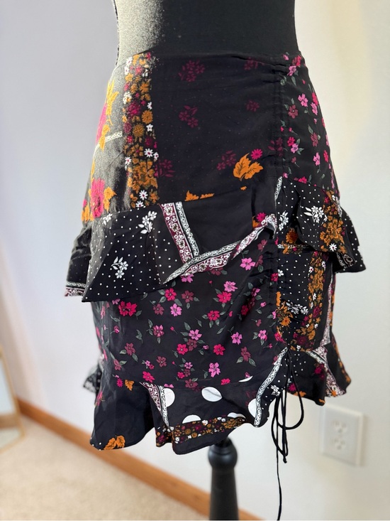 For Love And Lemons Dresses & Skirts - For Love & Lemons Patchwork Floral Ruffle Skirt Size S Boho Mini